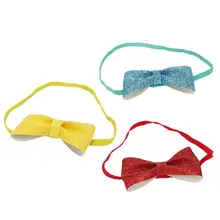 3 шт. бант повязка на голову головные повязки фото-реквизит Блестящий бант повязка на голову кожаный головной убор эластичный блестящий