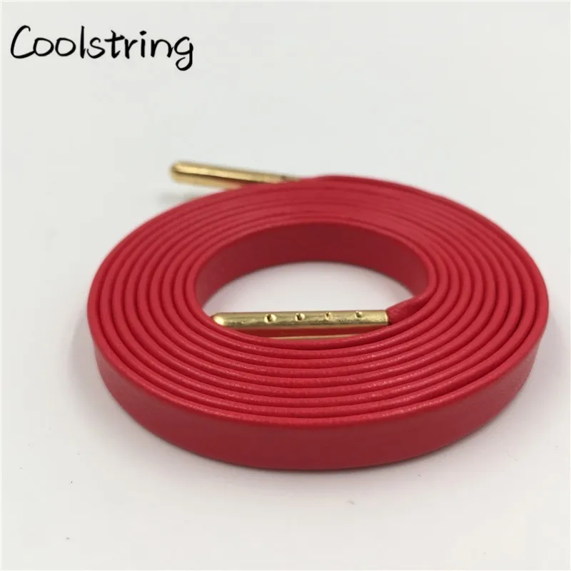 Coolstring Luxury 0.7 Flat Genuine Leather Shoelaces Premium Goatskin Clean Waterproof Shoestring Leisure Shoelaces For Sneakers