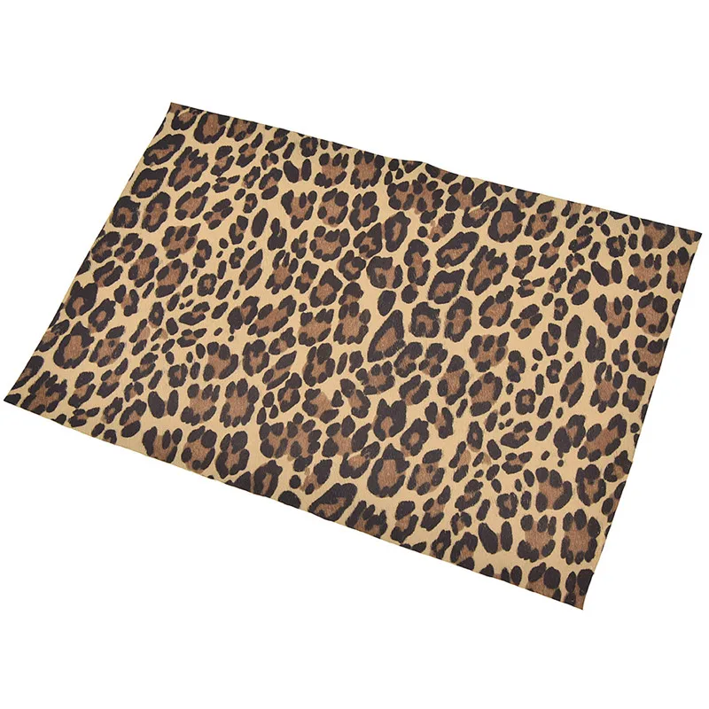 

21X29cm A4 Leopard Faux Leather Fabric Decorative Synthetic Leather For Garment Textile DIY Sewing Cloth Accessories