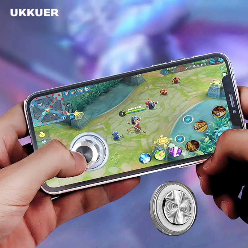 

UKKUER Mobile Game Fire Metal Button Aim Key For Android Iphone Universal Mobile Gaming Trigger Joystick Shooter Controller