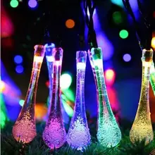 Открытый 8 функция солнечные капли воды декоративный свет строка акрил капает палку Рождество Свадьба Сад вечерние партия Декор лампы