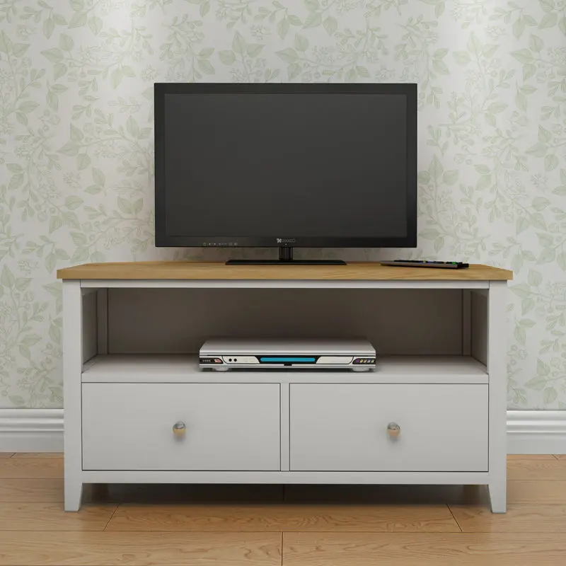 Panana البلوط الأثاث الزاوية حامل تلفاز أثاث غرفة المعيشة التلفزيون مجلس الوزراء الجدول مع تخزين الرف مجلس الوزراء