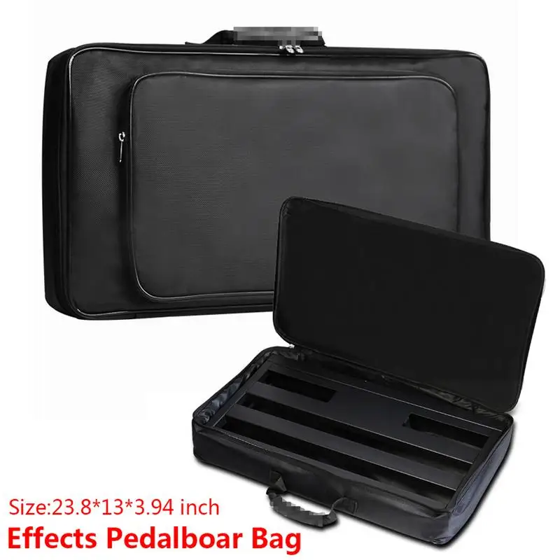 Portable Effects Pedal Board Gig Bag Soft Case Universal Bag Guitar Pedal Board Setup Big Style DIY Guitar Pedalboard 60*33*10cm