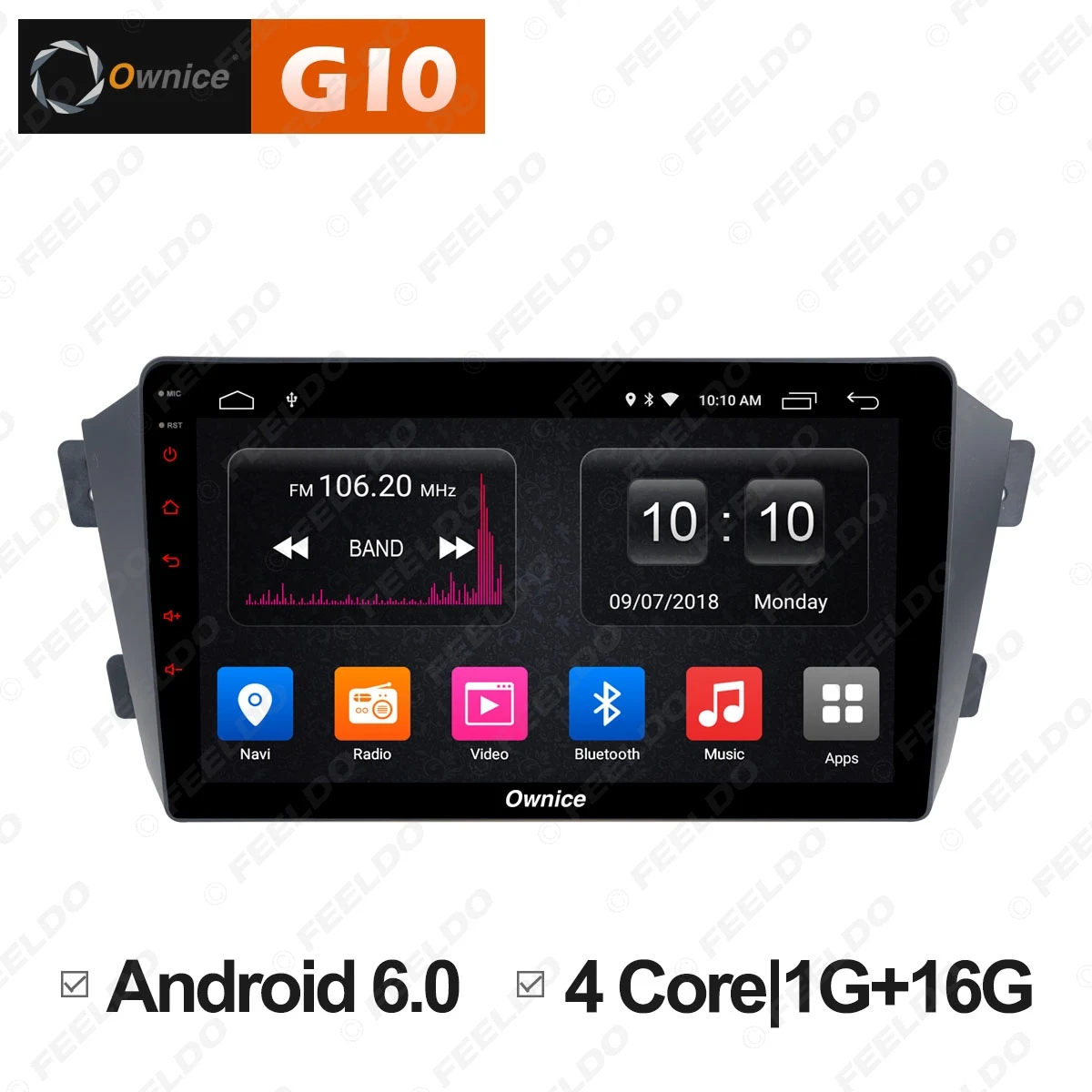 

FEELDO 9" 2.5D Nano IPS Screen Android 6.0 Octa Core/DDR3 2G/32G/4G LTE Car Media Player With GPS For Geely GX7 SX7 2012 - 2014