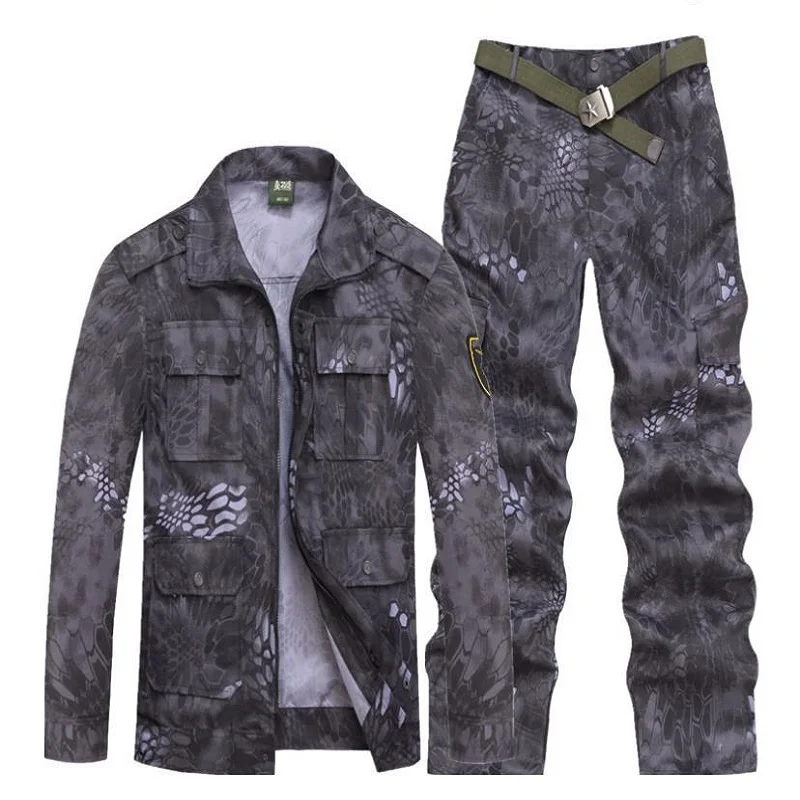 

Outdoor Camo Sport Hunting Clothes Camouflage Militar Suits Tactical Shirt+Combat Cargo Pants Military Uniform Airsoft set DH036