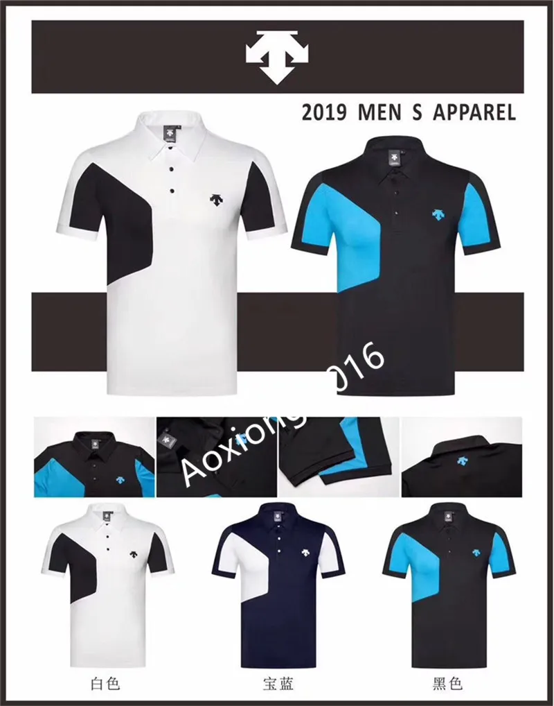 

wmens Sportswear Short sleeve DESCENTE Golf T-shirt 3colors Golf clothes S-XXL in choice Leisure Golf shirt Free shipping