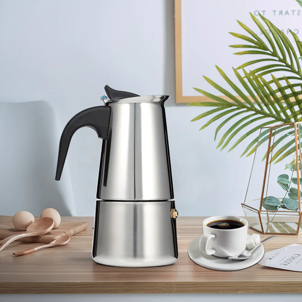 

Portable Stainless Steel Filter Italian Espresso Coffee Maker Percolator Tool for Moka Espresso