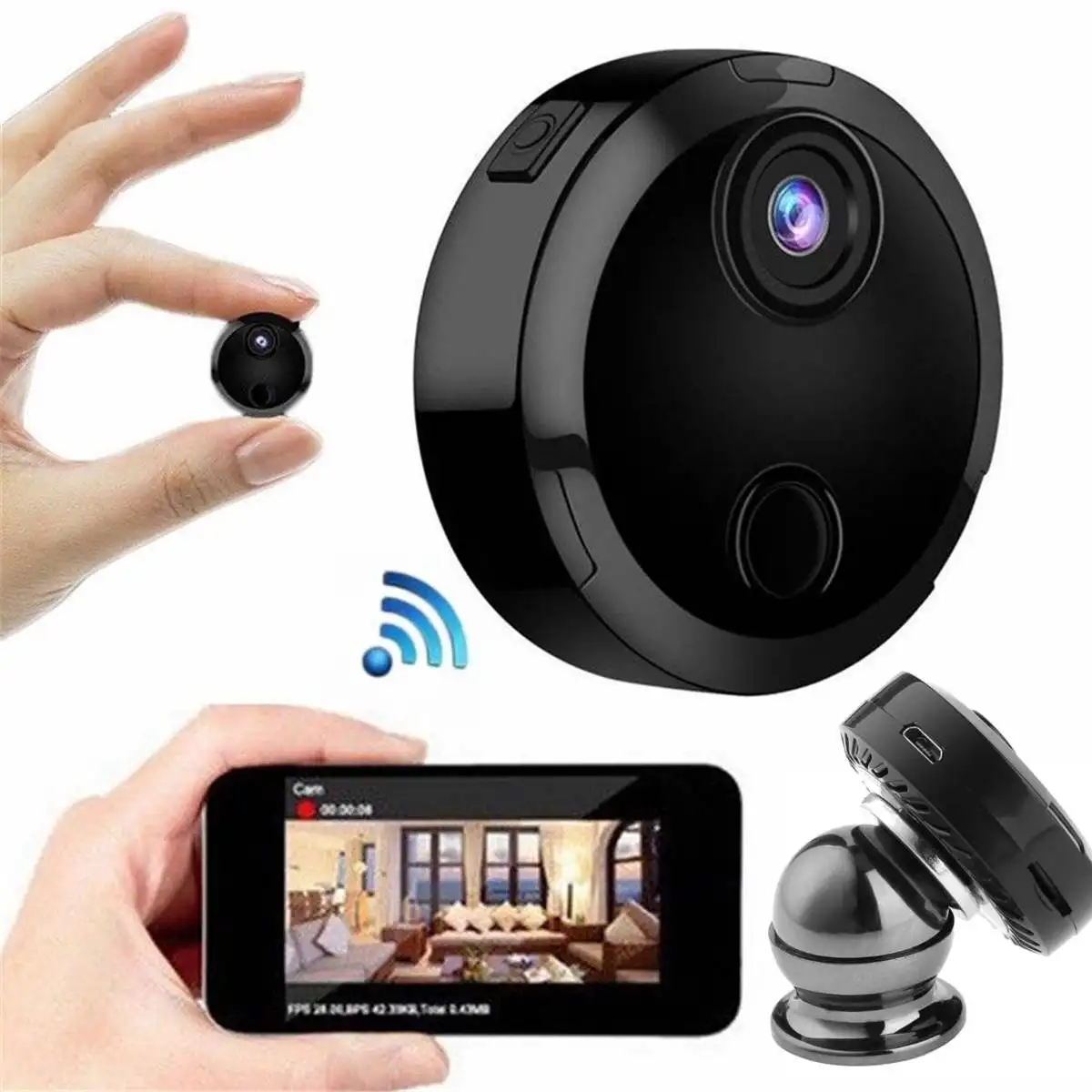 

Wireless Mini HD 1080P WiFi IP Security Camera Night Vision Home Camcorder CCTV Motion Detection Baby Monitor APP Control