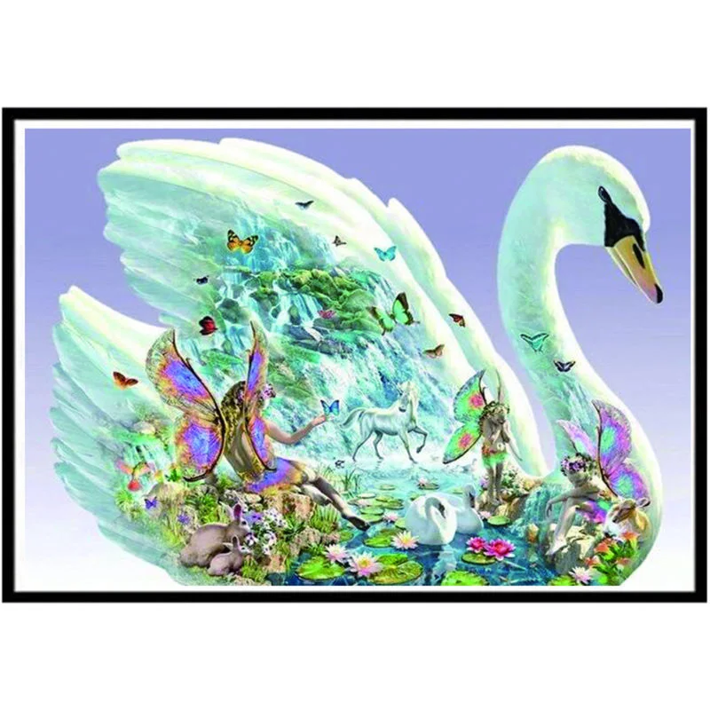 Swan Full Drill 5D Diamond Painting DIY Embroidery Cross Stitch home wall decor | Дом и сад