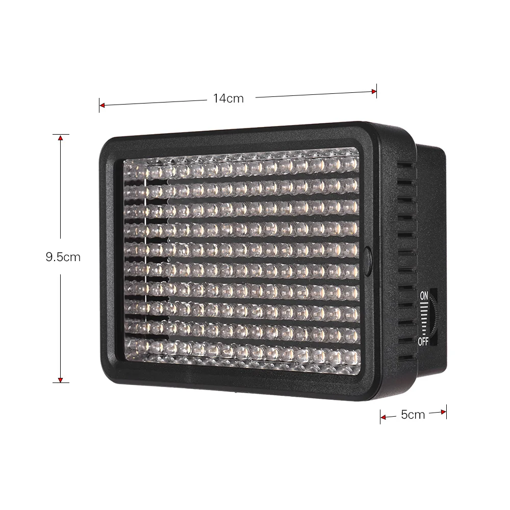 Andoer Dimmable ультра 160 видео свет 5600K фотография Свет w/цветные фильтры для Canon Nikon Sony