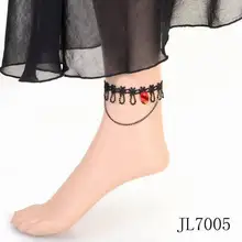 JL7005 модная новинка США Европа Черная кружевная цепочка низкая цена красный Шарм ножной браслет для женщин ювелирные изделия