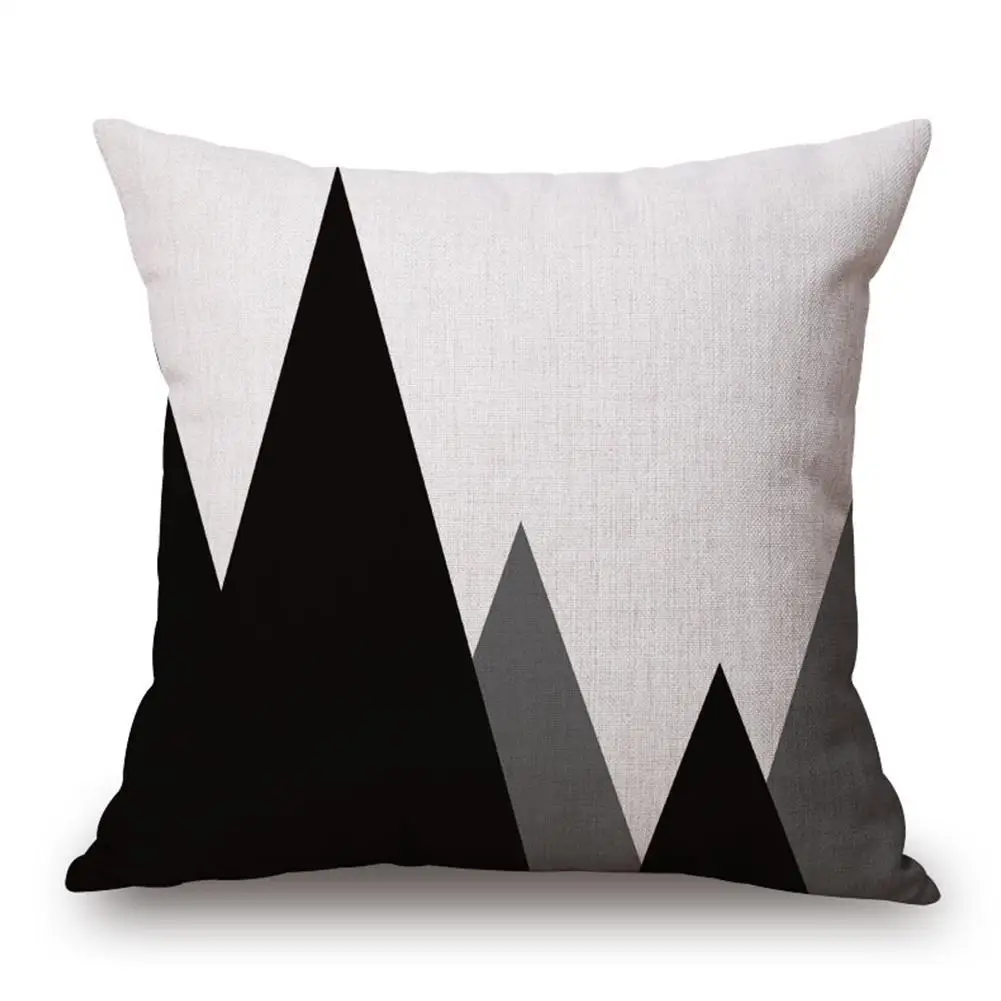 Adeeing черный белый чехол для подушки с геометрическим рисунком для автомобиля дивана Декор