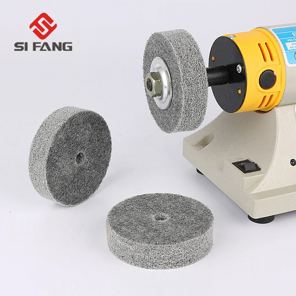 

5Pcs Nylon Fiber Polishing Buffering Pad Grinding Wheel 77mm(3") with 2/5" Bore for Surface Polishing Stainless Steel
