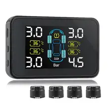 Датчик давления в шинах TPMS, солнечный датчик давления в шинах, сигнализация TPMS, внешний внутренний датчик s с 4 датчиками s