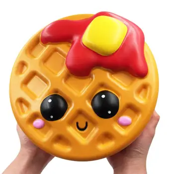 

Children Squishy Waffles Expression Cake Squeeze Cartoon Toy Decorative Ornaments Simulation Pu Decompression Toy