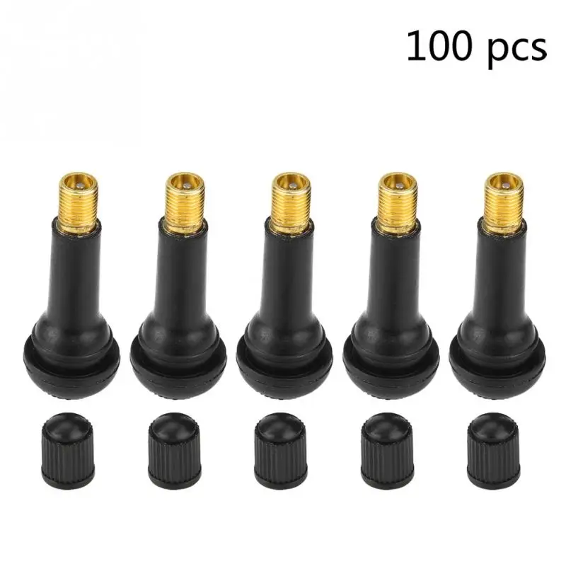 100 pcs TR412/TR413/TR414 Car Motorcycle Universal Replacement Snap in Tire Tyre Valve Stem Accessories | Автомобили и мотоциклы