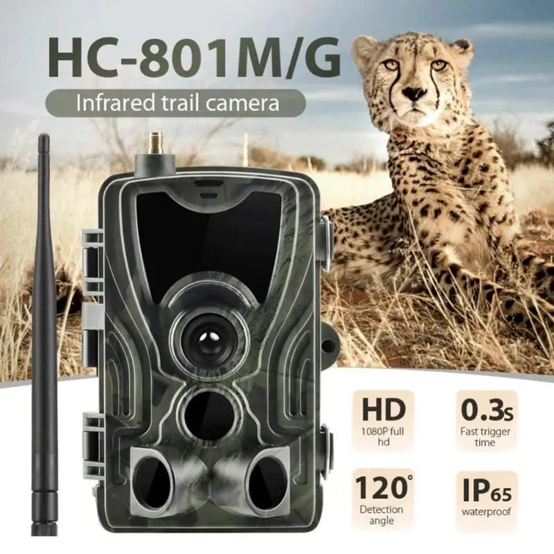 

HC-801M 2G GSM Hunting Trail Camera 16MP 1080P MMS SMTP SMS IR Night Vision long standby Camera for animal photography