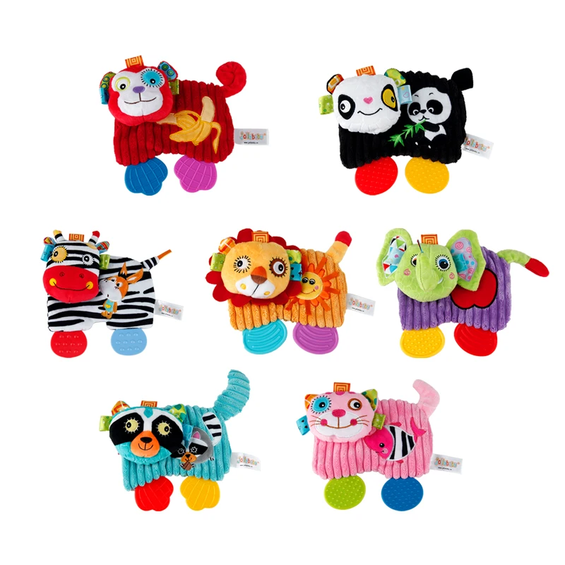 

Sozzy Baby Stuffed Handkerchief Toy Teether Crinkle Sound Soft Animals Owl Girl Dog Comfort Toy For Children Kid Gift