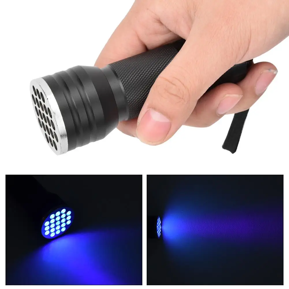 

Mobile Phone Repair LED Flashlight UV Glue Curing Ultra Violet Light 24 LEDs Lamp Beads AAA Solidify mini Portable Flashlight