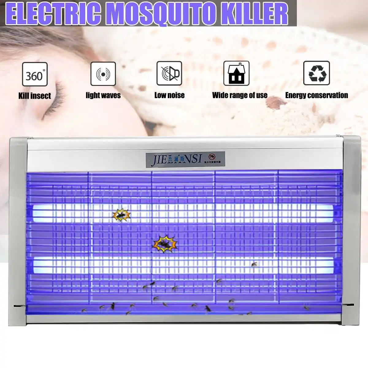 

Mosquito Killer Lamps 40W 220V Insect Killer Mosquito Pest Fly Bug Zapper Catcher Trap Electric Shock Anti Mosquito Lamp Lights