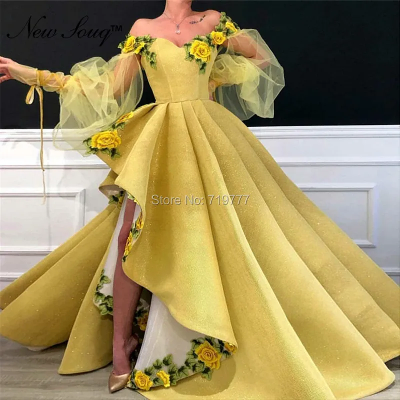 yellow evening gowns