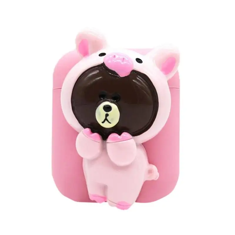 

Protective Box Phones Cartoon Silicone Case Bluetooth Wireless Earphone Sets Dustproof Anti-Shock Shockproof Box easy to carry
