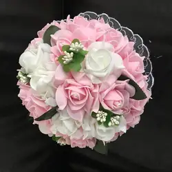 Западный стиль свадебные букет невесты двухцветные розы букет ручной букеты