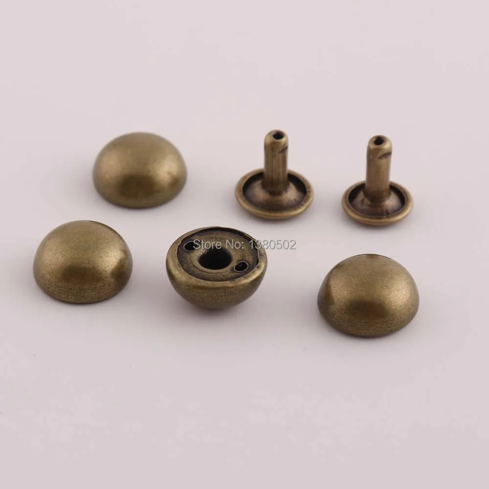100sets 12*11mm Bronze Color Top Quality Rapid Rivet Double Cap Rivets