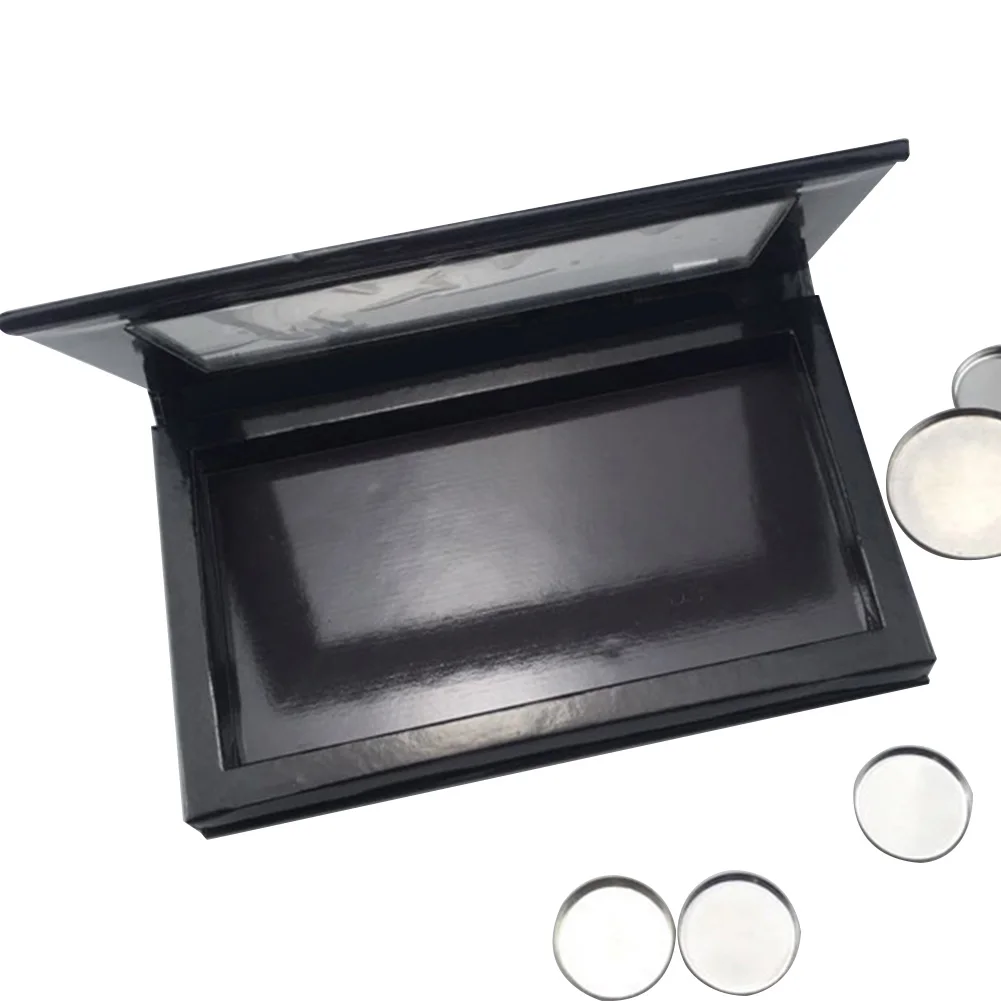 

Hot New Empty Magnetic Eyeshadow Palette Makeup Matte Black Large Eye Shadow Makeup Storage Palette Fill Pans