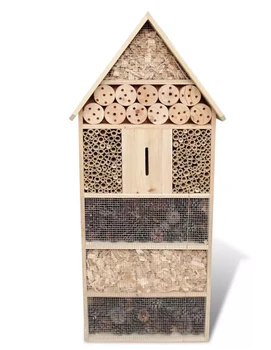 

VidaXL Large Insect Hotel XXL 50 X 15 X 100 Cm Solid Wood Insect House Shaded Resort Hibernation Area For Butterflies Insects