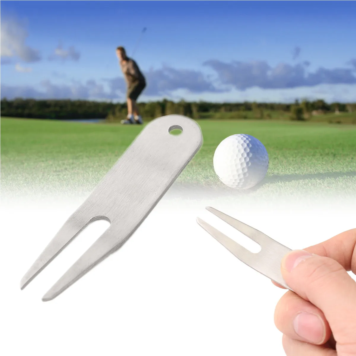 1 шт. шаг Switchblade инструмент значок для гольфа зеленый комплект для гольфистов Groove Cleaner вилы зеленый вилы для учебные пособия для гольфа