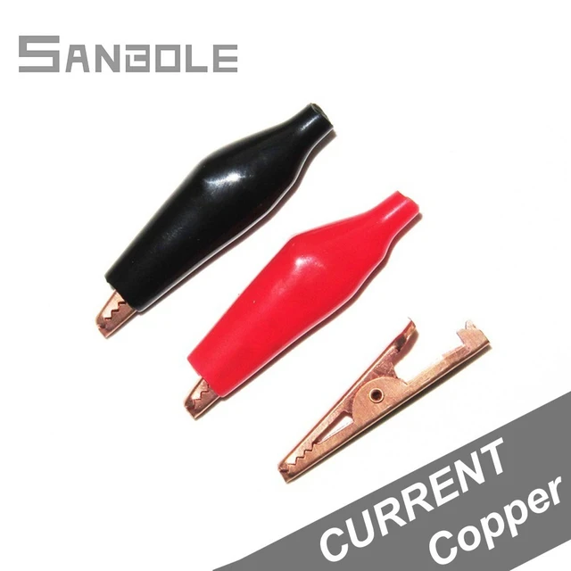 Crocodile Alligator Clips Pure Copper Low Resistance Power Supply