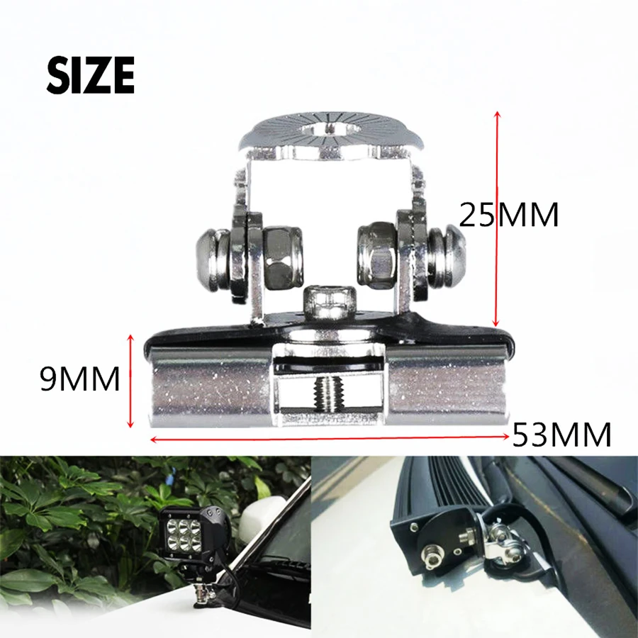 Universal Mounting Brackets for Car Auto Offroad Excavator Truck Sedan Saloon Off Road Hood Engine Cover Bonnet Stainless Steel