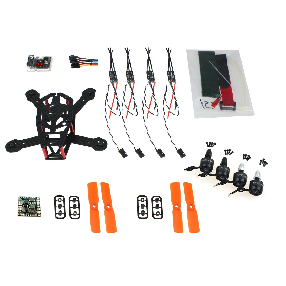 

F16895-B DIY FPV Drone QQ 150mm Mini RC Quadopter H150 Carbon Fiber Frame 3100KV CW/CCW Motor BLHeli OPTO 16A ESC 3030 Props
