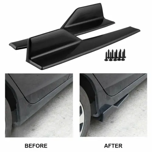 

AU 2x Car Accessories Bumper Spoiler Rear Lip Angle Splitter Diffuser Protector