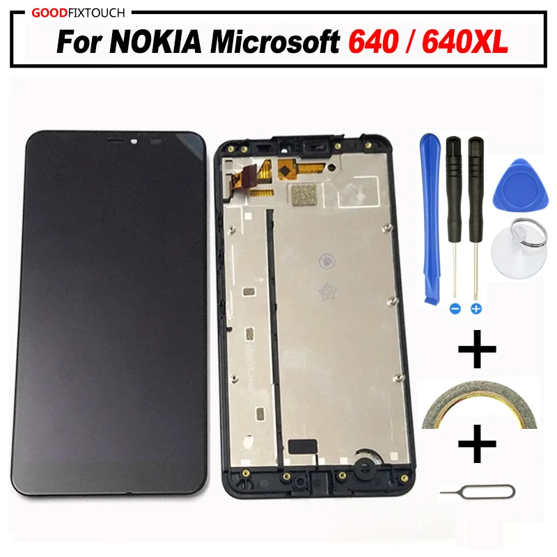 Для NOKIA lumia 640 XL ЖК-дисплей сенсорный экран дигитайзер / 640XL дисплей + рамка для Microsoft