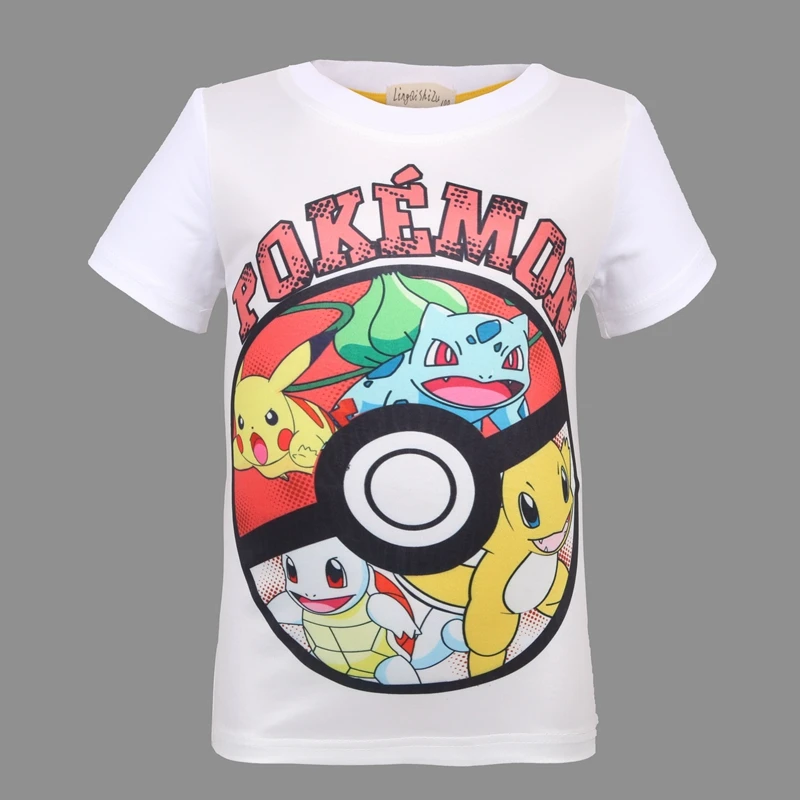 

Free Shipping Pika Summer Short-sleeved T-shirt for Boys and Girls 8327
