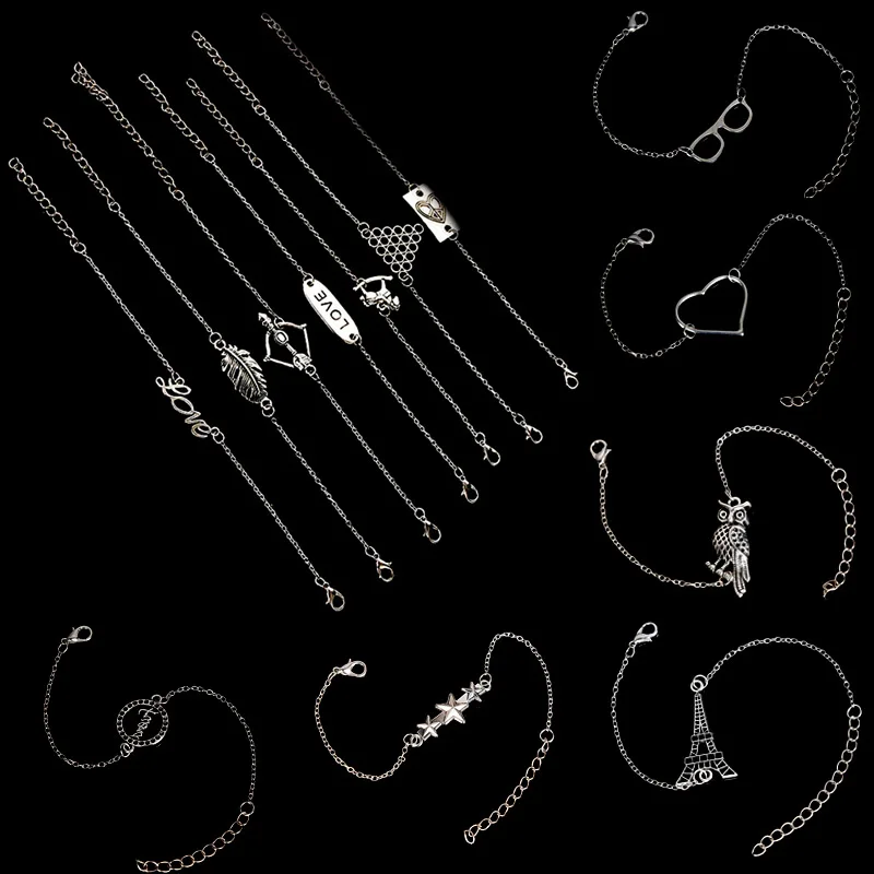 

LNRRABC new Top Silver Simple Style Banquet Bracelet Wholesale high Quality Alloy Jewelry Charm Bracelets Wedding Gift