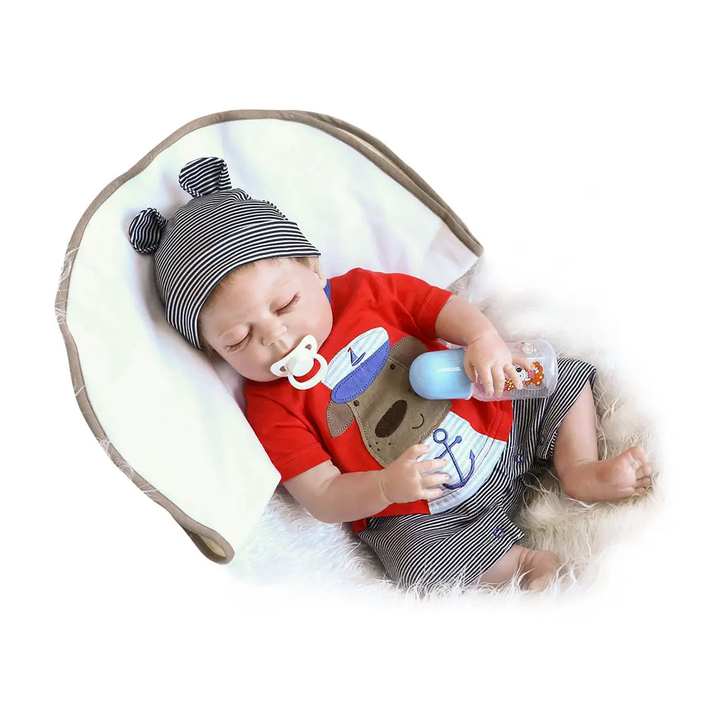 

Npk 55Cm Reborn Baby Doll Sleeping Angel Whole Dolls Lifelike Baby Doll Soft Simulate Real Baby Toys For Children