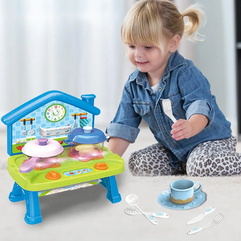 New Kitchen Toys Tableware Mini Cute Children's Pretend Toy Dining Table Food DIY Kitchen Cutlery Set Toy Gift