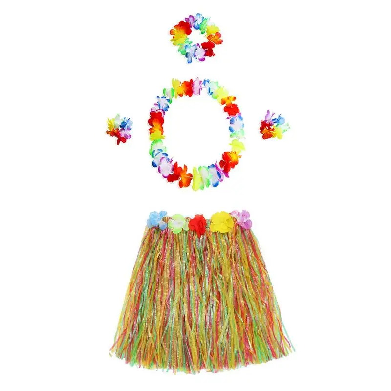 Гавайская травяная юбка модный танцевальный комплект хула утепленный костюм детская одежда для взрослых танец хула костюм