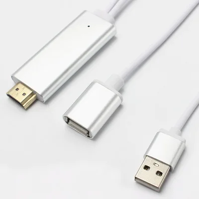 100pcs HDMI 케이블 HDTV 어댑터 AV 케이블 8 핀/마이크로 USB HDMI 1080P 아이폰 5 6 S 플러스 안 드 로이드 삼성