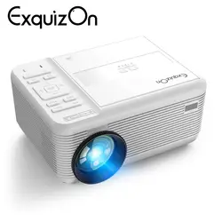 Exquizon MAX 1920*1080P dvd-проектор светодиодный телевизор Портативный HD мультимедийный проектор домашний кинотеатр поддерживает DVD формат/VCD/CD диск