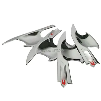 

For Honda Civic 2016-2019 ABS Chrome Car Door Handle Bowl Side Door Bowl Protector Trim Sticker Exterior Car Styling Accessories