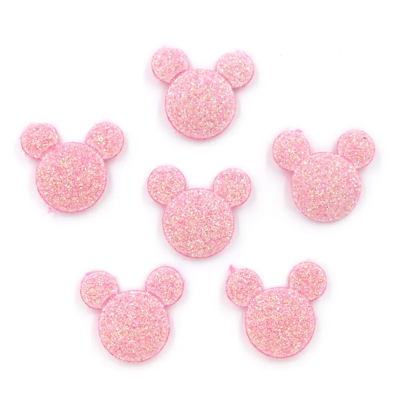 

60Pcs/Lot Kawaii Mickey Head Shape Appliques Non-woven Fabric Padded Mouse Decor Accessories Crafts Patches for F02