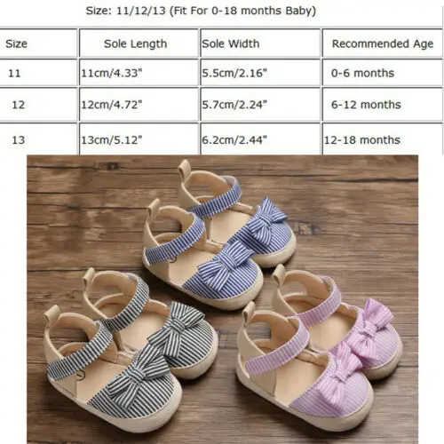 Fashion Infant Baby Girl Soft Sole Sandals Toddler Summer Shoes Bow-Knot Sandal