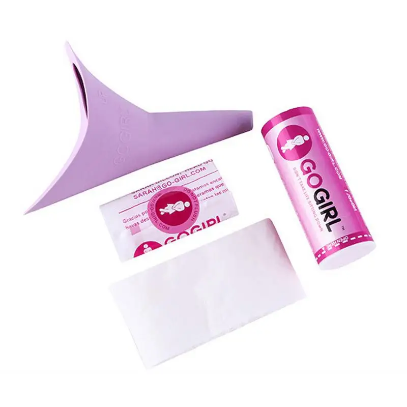 

Pink Women's Outdoor Standing Urinal Children's Emergency Car Portable Reusable Potty 9.5*3.5cm/3.74*1.38in