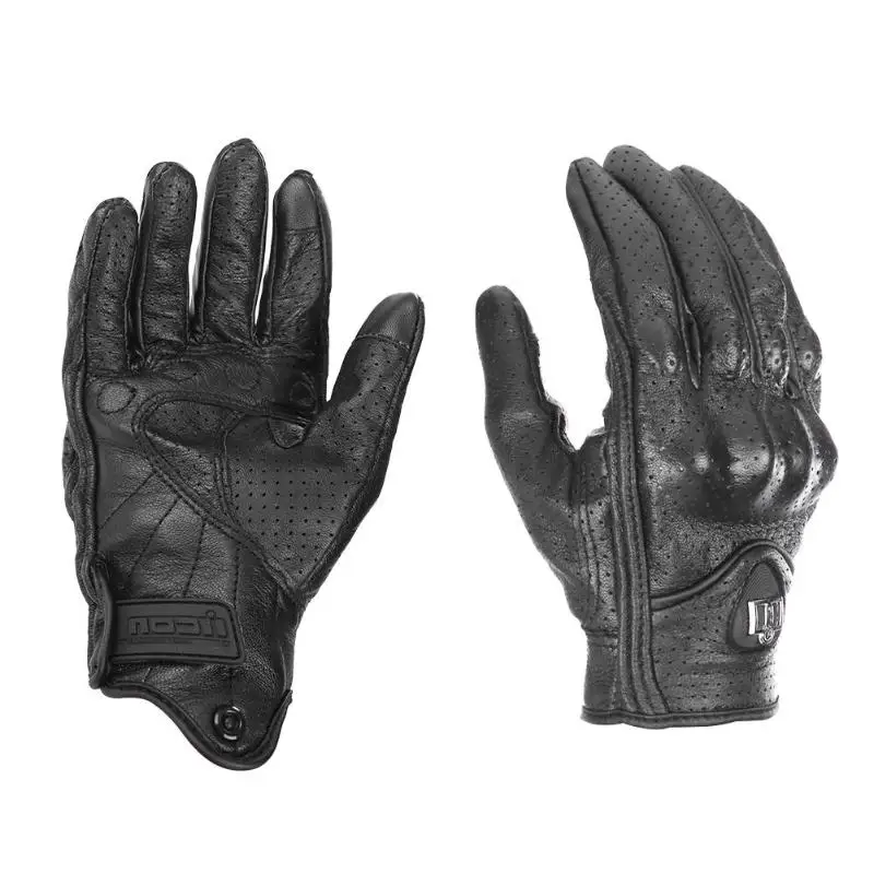 Genuine Leather Motorcycle Gloves Touch Screen Motocross Bike Cycling Glove Full Finger Guantes Moto Invierno Luva Motociclista