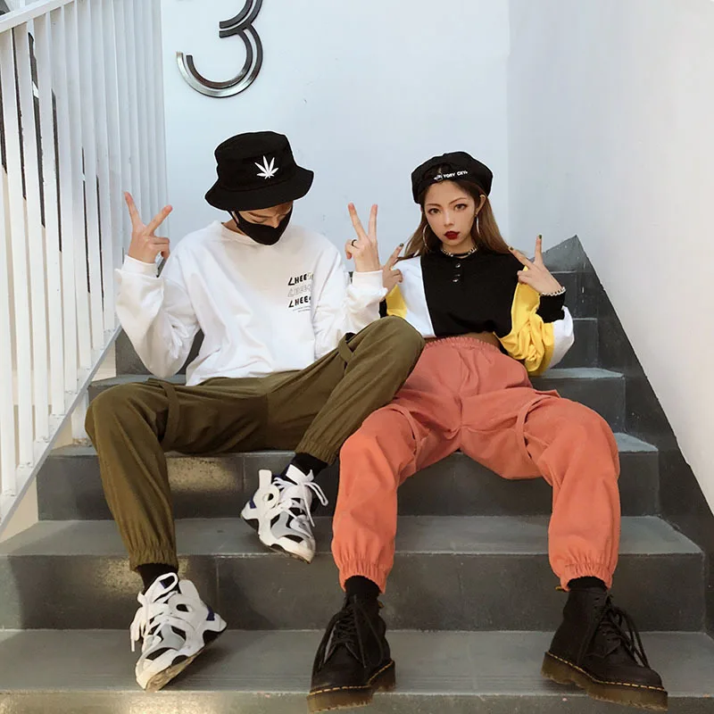 Men's Trousers 2019 Spring New Street Loose Trousers Slim Tooling Pockets Feet Fluttering Trousers Couple Casual Men's Clothing Men's Trousers 2019 Spring New Street Loose Trousers Slim Tooling Pockets Feet Fluttering Trousers Couple Casual Men's Clothing