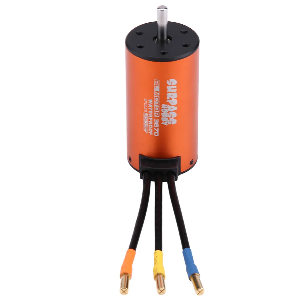 

3670 1900KV 4 Poles 5mm RC Motors Shaft Sensorless Motor Accessory for 1/8 Remote Control Car 2019 High Quality